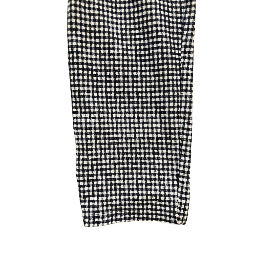 Michael Kors Womens Navy/White Checkered Skinny Pull-On High-Rise Pants | Size L - Picture 5 of 10